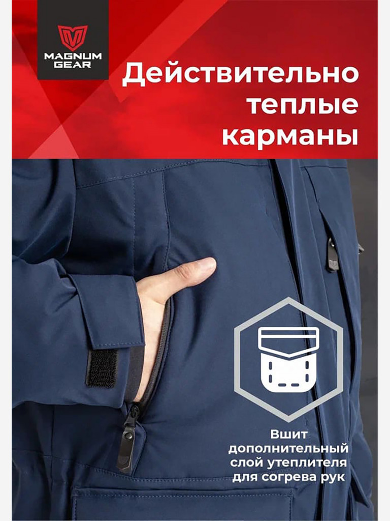 Парка для охоты мужская MAGNUM GEAR HUSKY PARKA -40°С синий