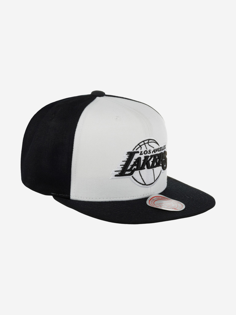Бейсболка с прямым козырьком MITCHELL NESS HHSS1051-LALYYPPPWHBK Los Angeles Lakers NBA (белый)