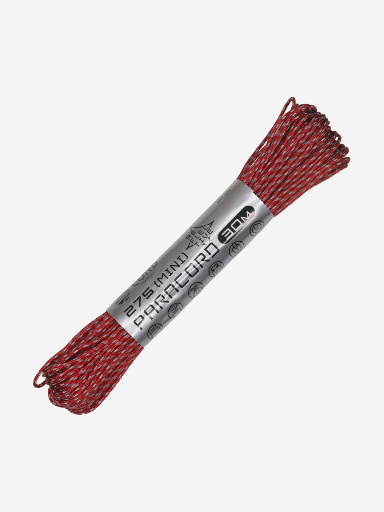Паракорд 275 (мини) CORD nylon 30м RUS световозвращающий (red)