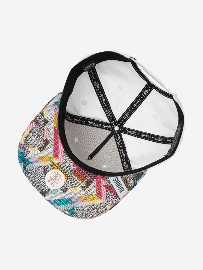 Бейсболка с прямым козырьком DJINNS 5P SB Rubber Aztek (белый)