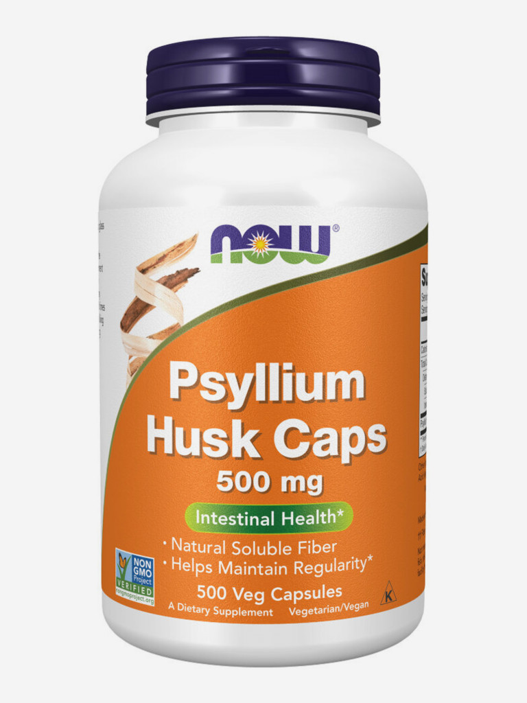 Клетчатка NOW FOODS Psyllium Husk 500 мг, 500 капсул
