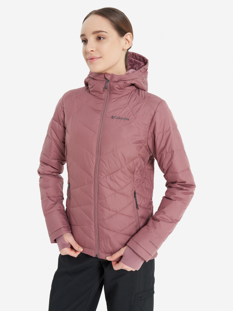 фото Куртка утепленная женская columbia heavenly hooded jacket, розовый