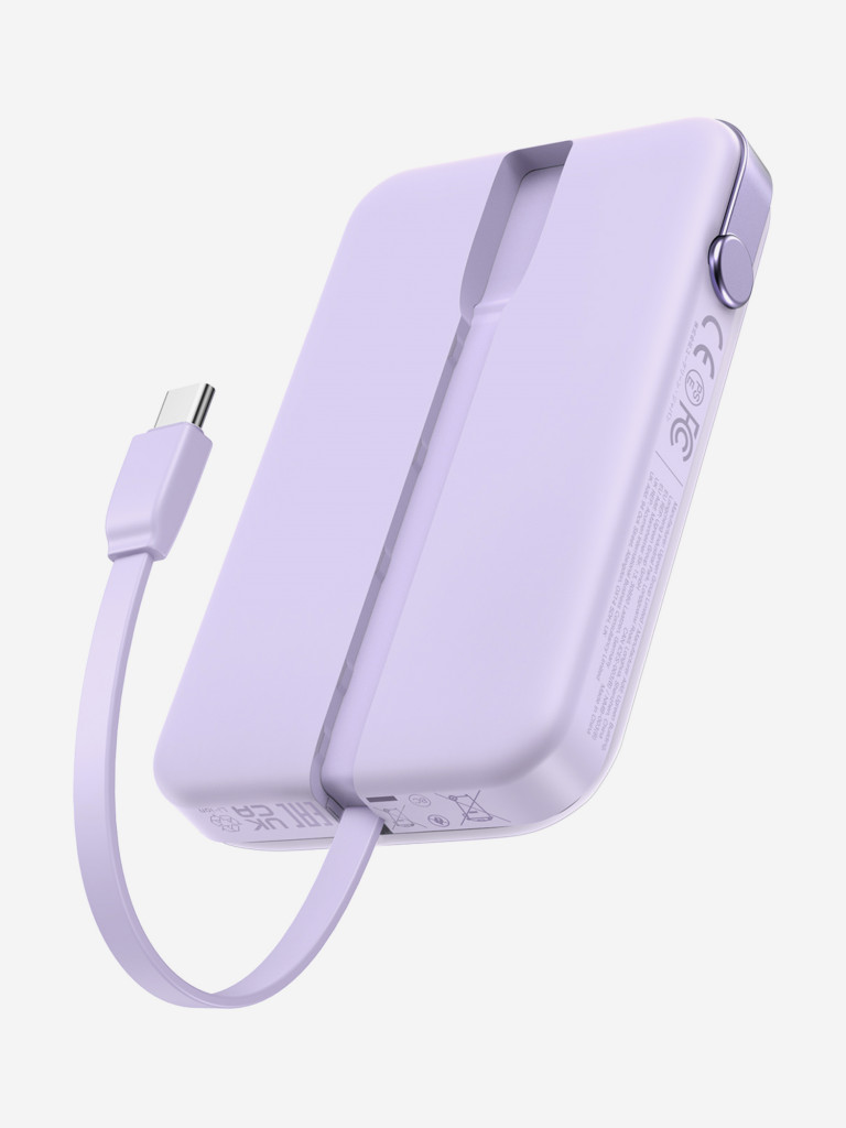 Внешний аккумулятор UGREEN PB511 35604B, 10000мАч со встроенным кабелем USB-C