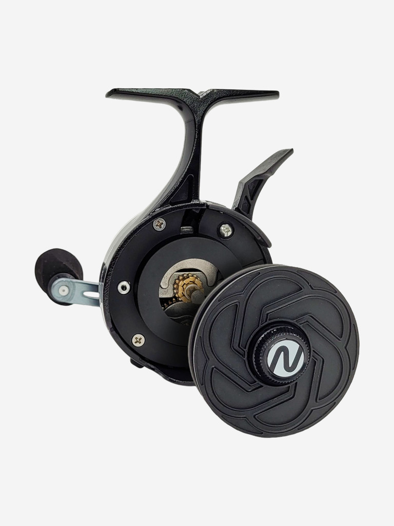 Катушка зимняя Nautilus LIRA # Black, катушка для удочки с передним фрикционом