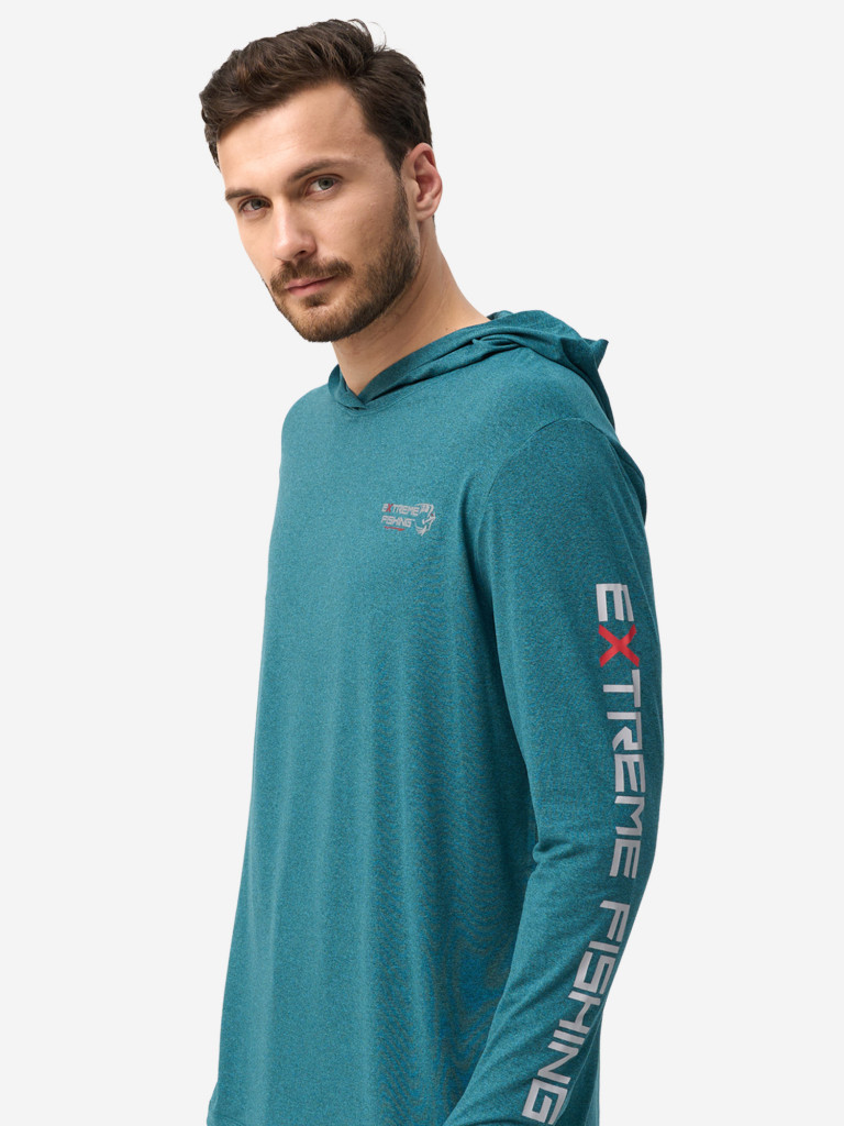 Лонгслив мужской Extreme Fishing PSS-G302H с капюшоном, с защитой от солнца UPF50+ для рыбалки