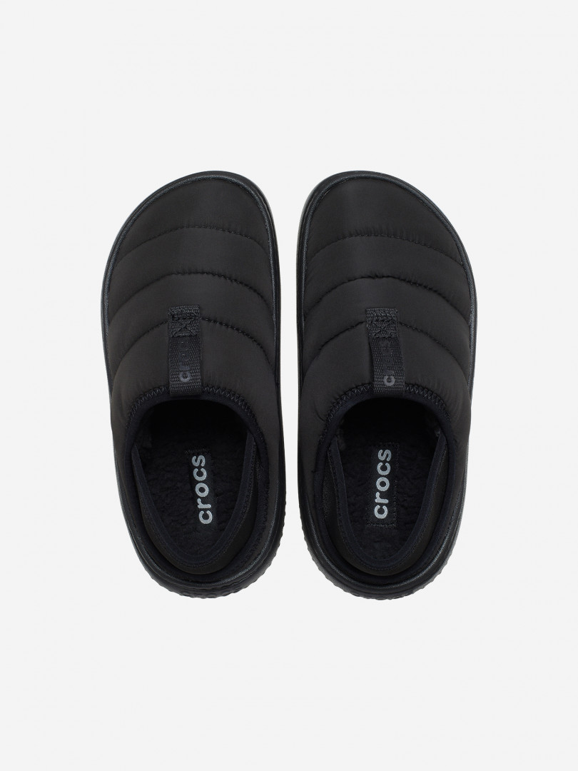 фото Полуботинки утепленные детские crocs classic puff moc k, черный