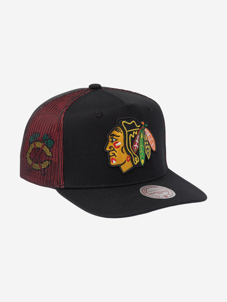Бейсболка с сеточкой MITCHELL NESS HT11504-CBHBLCK Chicago Blackhawks NHL (черный)