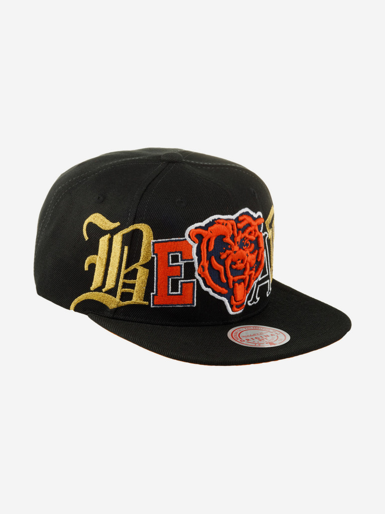 Бейсболка с прямым козырьком MITCHELL NESS HHSS1211-CBEYYPPPBLCK Chicago Bears NFL (черный)
