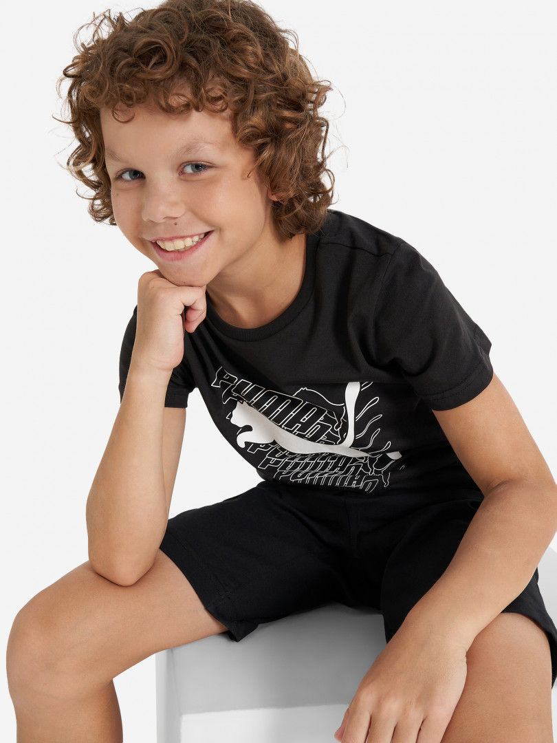 фото Футболка для мальчиков puma graphics cat, черный