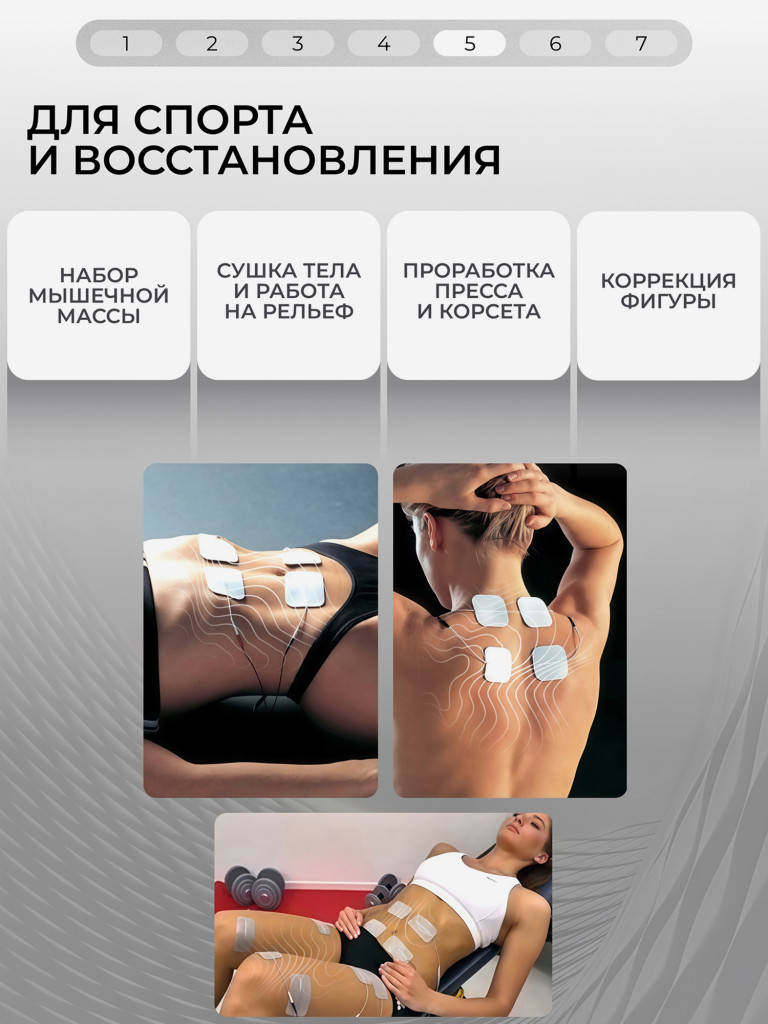 Элекстрический Миостимулятор GLOBUS The Champion, для мышц тела, пресса, 441 программа