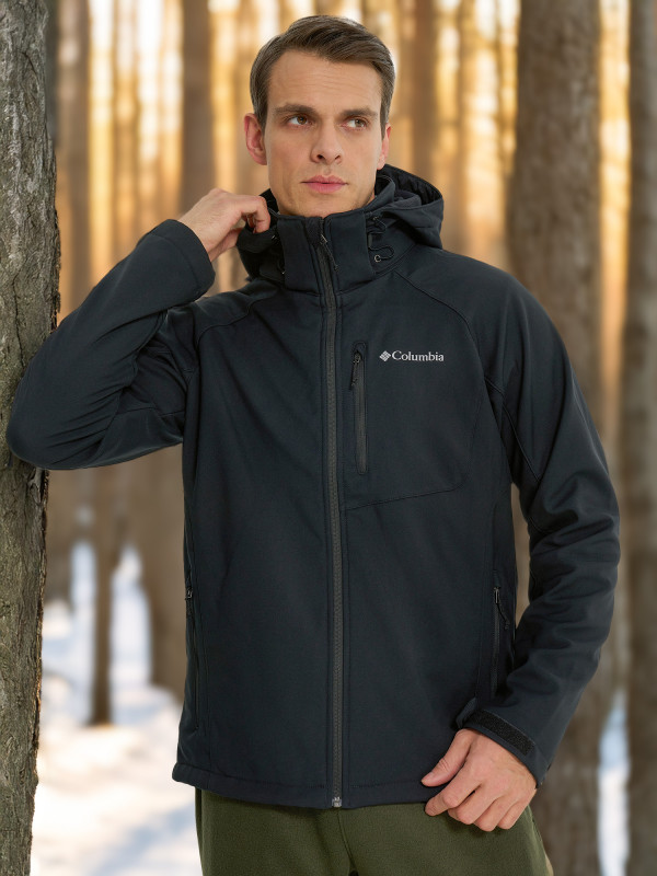 Куртка софтшелл мужская Columbia Cascade Ridge III Softshell арт. 2090411 черный цвет — купить за 11999 руб., отзывы в интернет-магазине Спортмастер