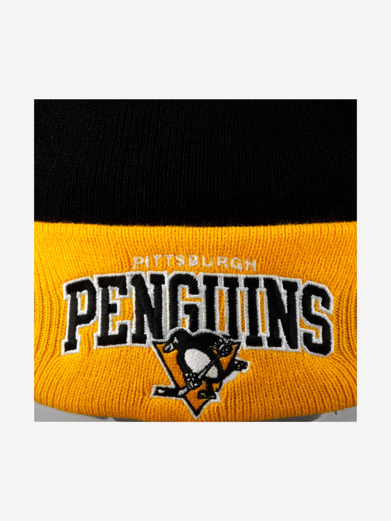Шапка с отворотом MITCHELL NESS EU349-ARCHED-BLK Pittsburgh Penguins NHL (черный)