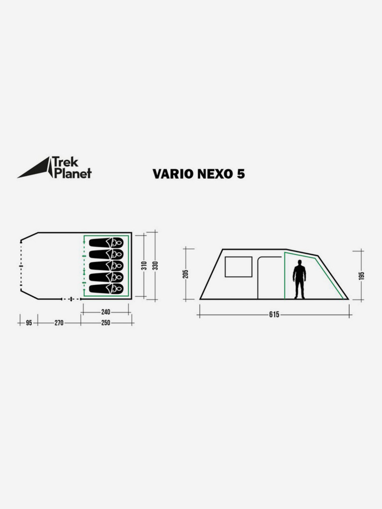 Пятиместная кемпинговая палатка Vario Trek Planet Nexo 5