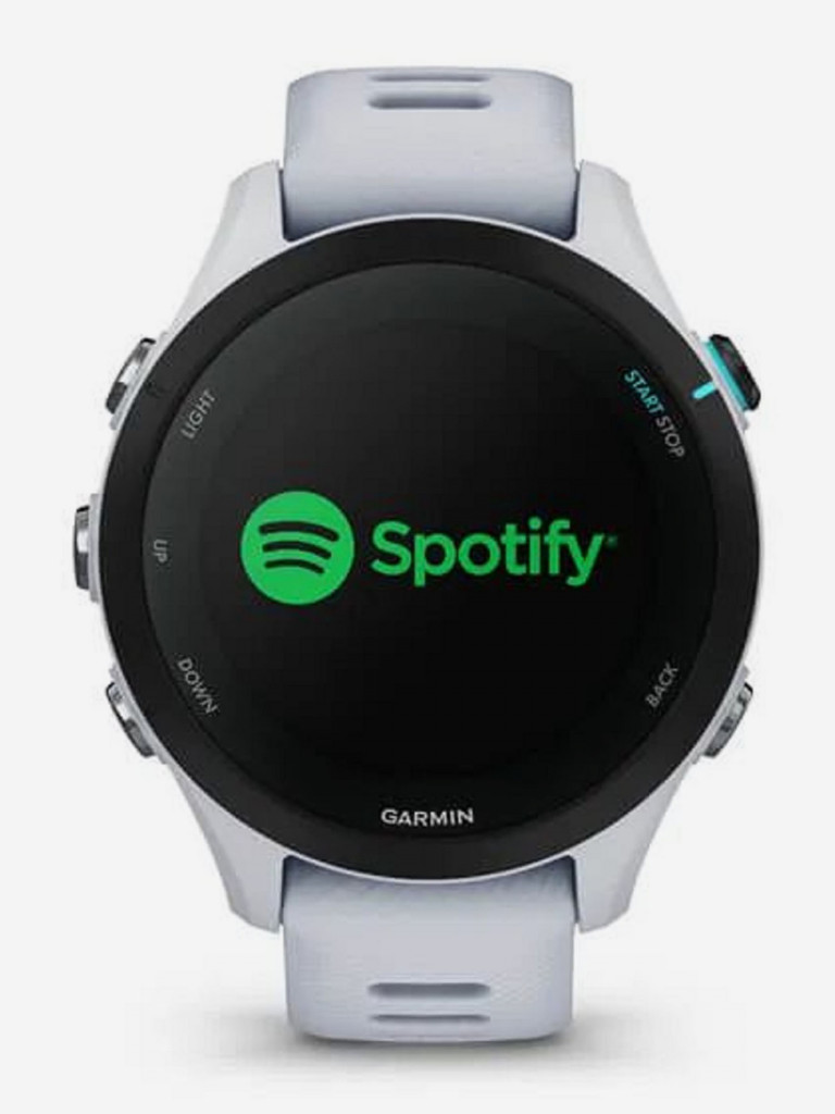 Часы Garmin Forerunner 255S Music с белым ремешком White Stone 010-02641-33