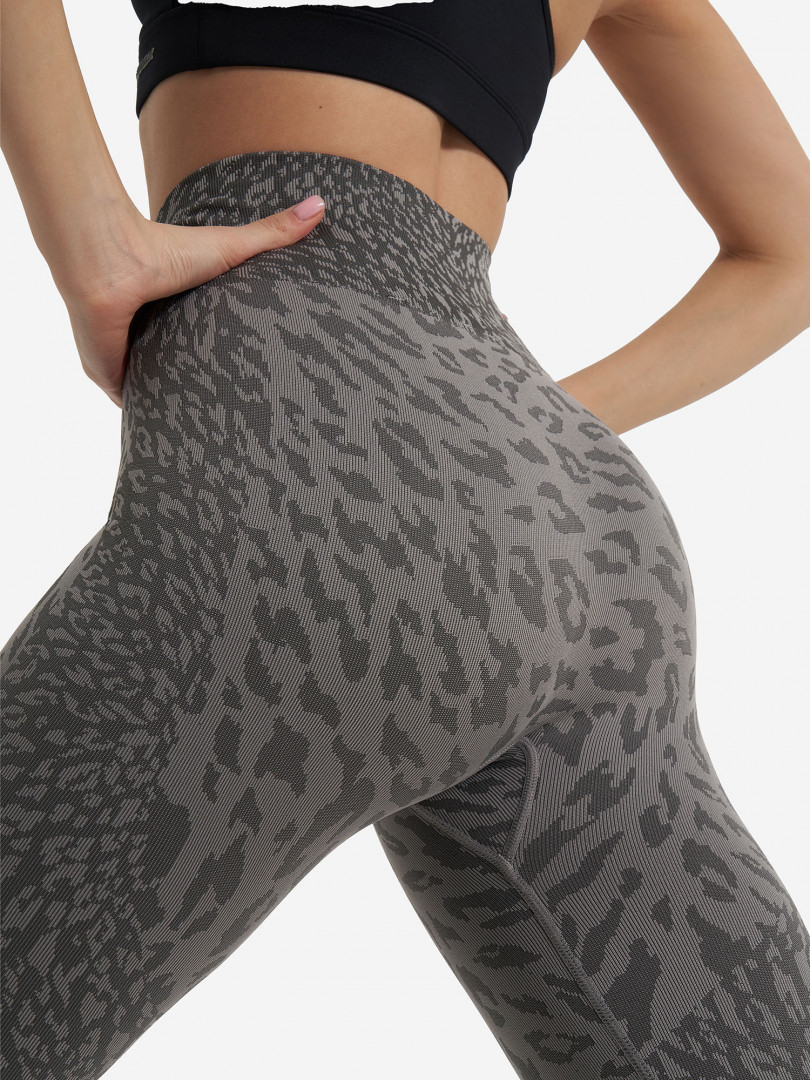 фото Легинсы женские demix highflow yoga seamless gfx, серый