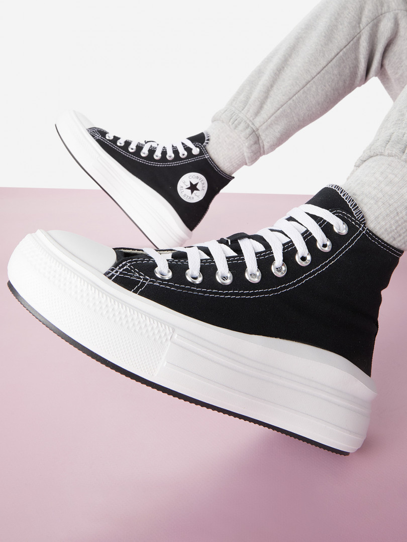 фото Кеды женские converse chuck taylor all star move, черный