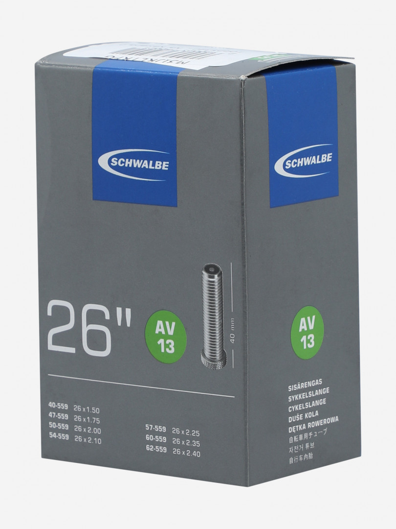 

Камера Schwalbe Schrader AV13 26'' автониппель, Черный