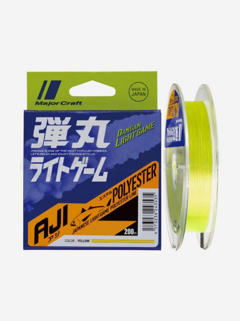 Монофильная леска эстер Major Craft DANGAN Light Game AJI Polyester DLG-A-0.3/1.5lb/0.09mm, 200m