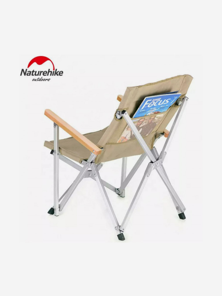 Кресло туристическое Naturehike, складное черное, до 120 кг