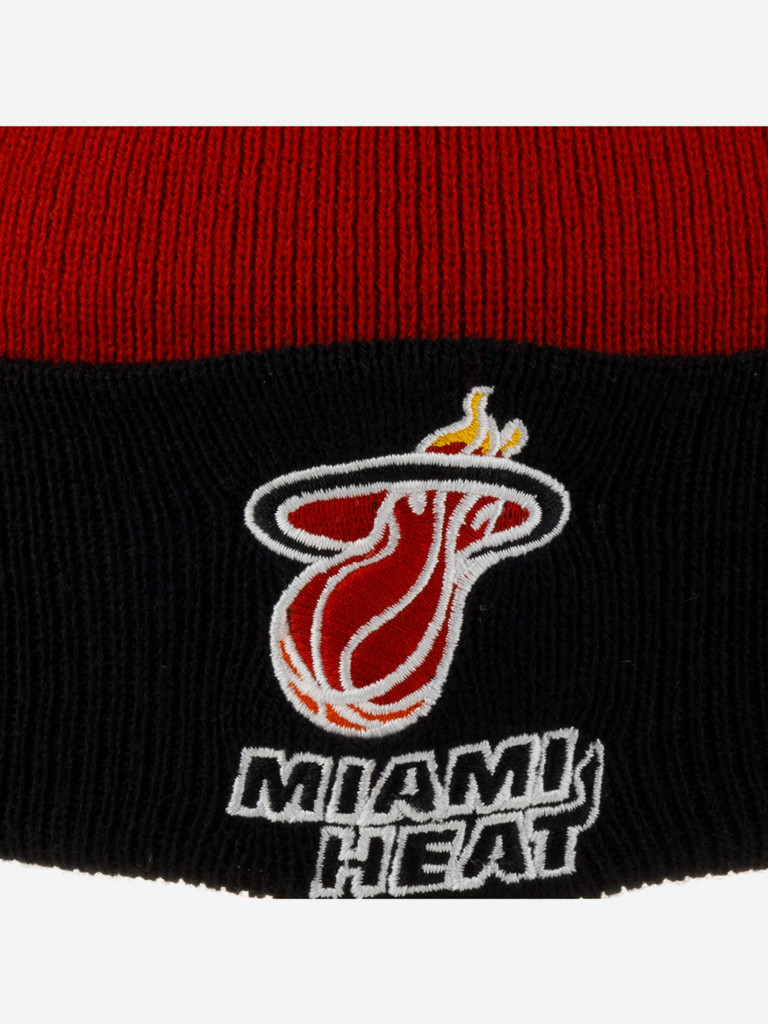 Шапка с отворотом MITCHELL NESS MN-NBA-EU174-MIAHEA-BLK Miami Heat NBA