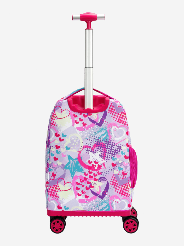 Чемодан детский BEYOND TIME D10 Сердечки на светлом фоне розовый