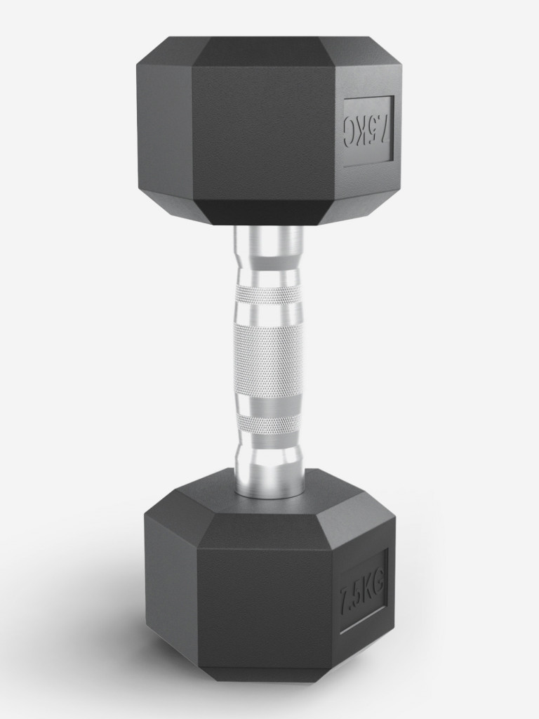 Гантель гексагональная UNIX Fit обрезиненная 7,5 кг