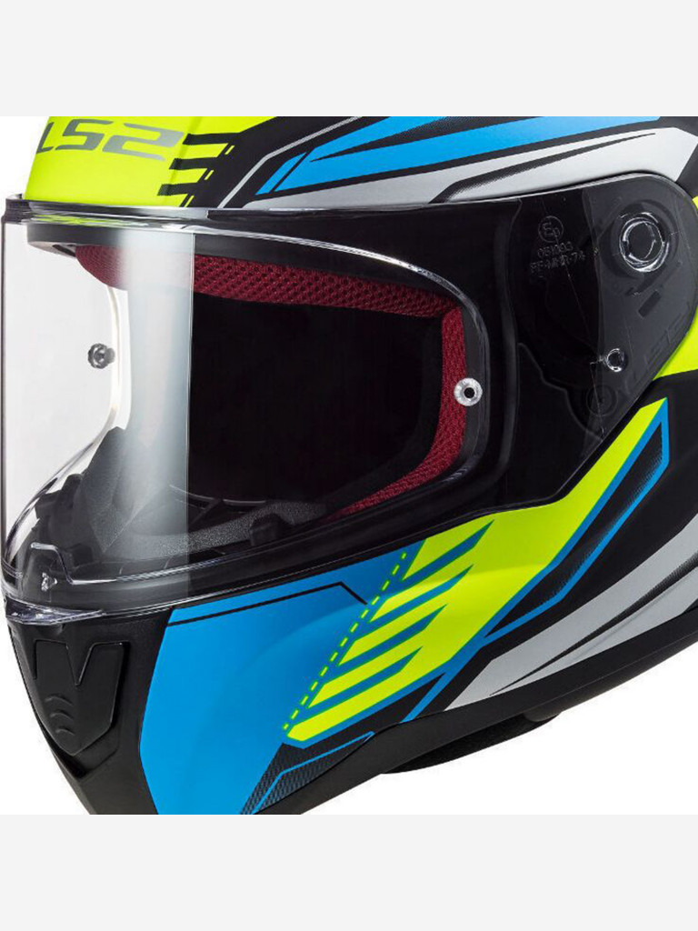 Мотошлем FF353 RAPID GALE LS2 (черно-сине-желтый матовый)