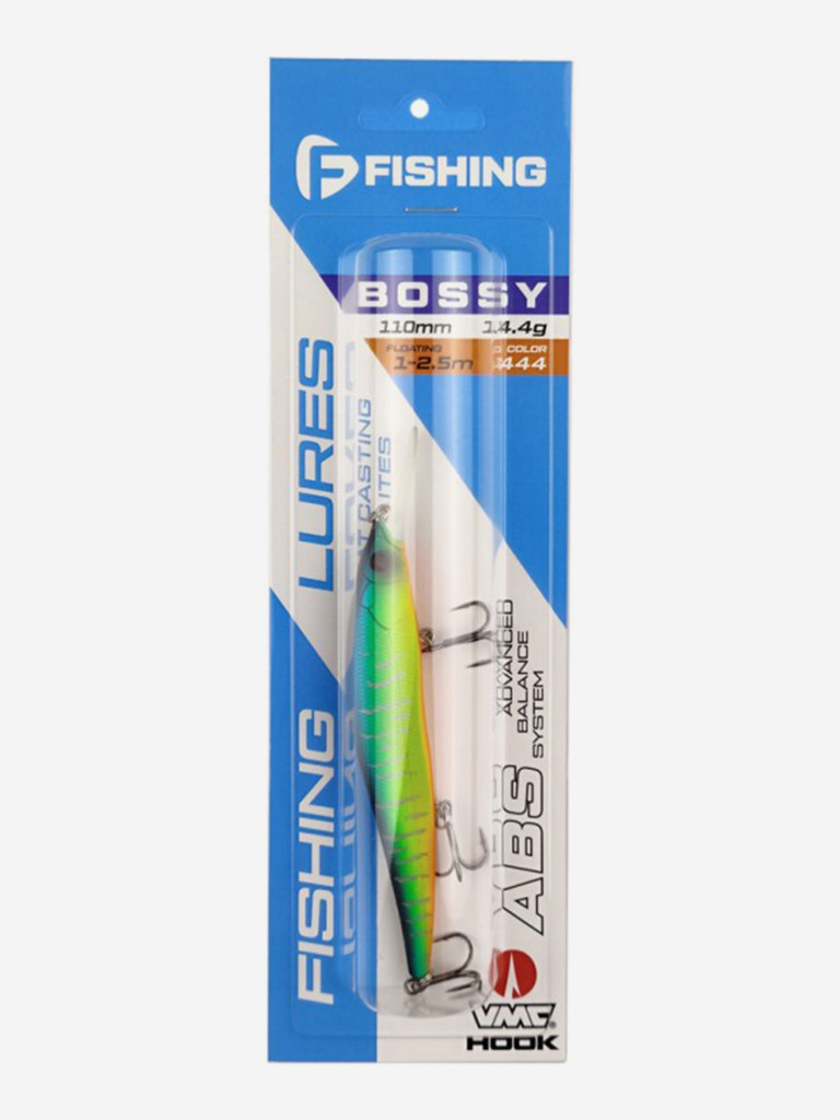 Воблер F-FISHING Bossy 110F-DR 110мм 14.4г 1.0-2.5м 444 Плавающий