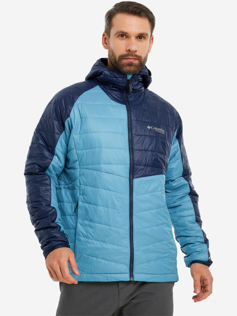 Куртка утепленная мужская Columbia Platinum Peak Hooded Jacket, Голубой