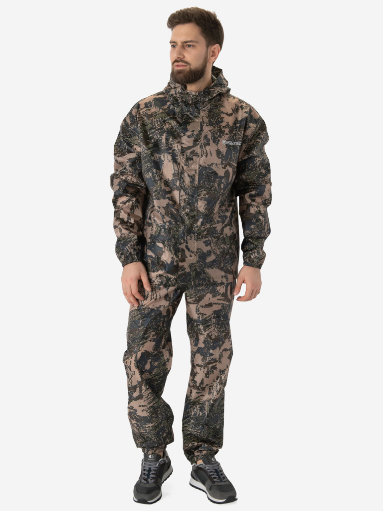 Костюм-дождевик мужской Huntsman ВВЗ Склон-2 для рыбалки и охоты, ткань таффета 3000 мм вод.ст.