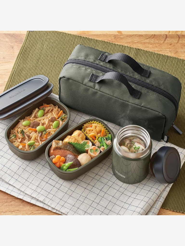 Термос THERMOS JEA-801 KKI, с контейнерами, 0.8л
