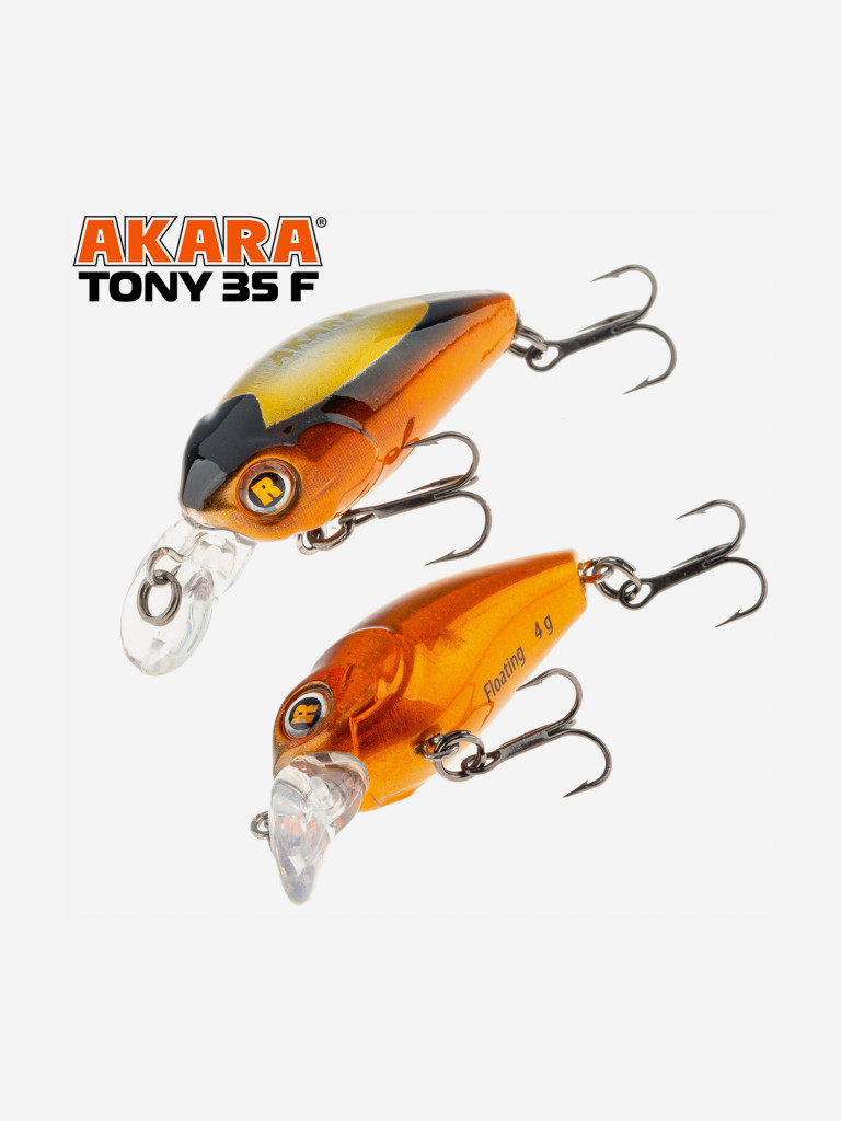 Воблер Akara Tony 35F кренк плавающий на голавля, язя, форель 4гр A246