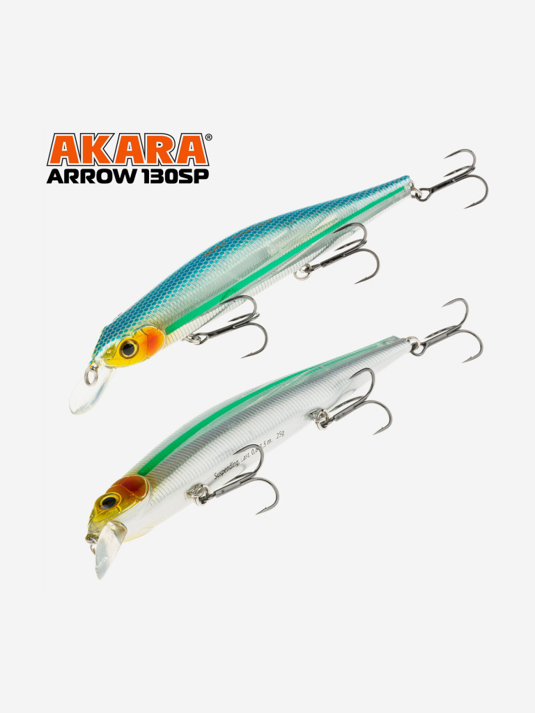 Воблер Akara Arrow 130SP минноу суспендер на щуку, судака 25гр A81