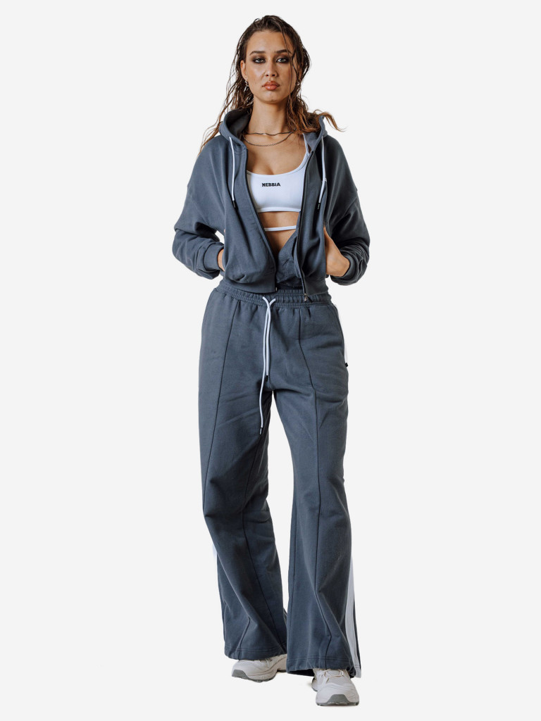 Толстовка женская NEBBIA Relaxed Zip Hoodie POWER 895 Grey