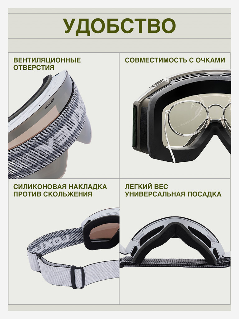 Маска сноубордическая - горнолыжная LOXLEY - BREATH