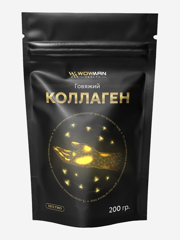 Коллаген говяжий WowMan WMGF1008, 200 гр. Черный цвет — купить за 1390 руб. со скидкой 60 %, отзывы в интернет-магазине Спортмастер