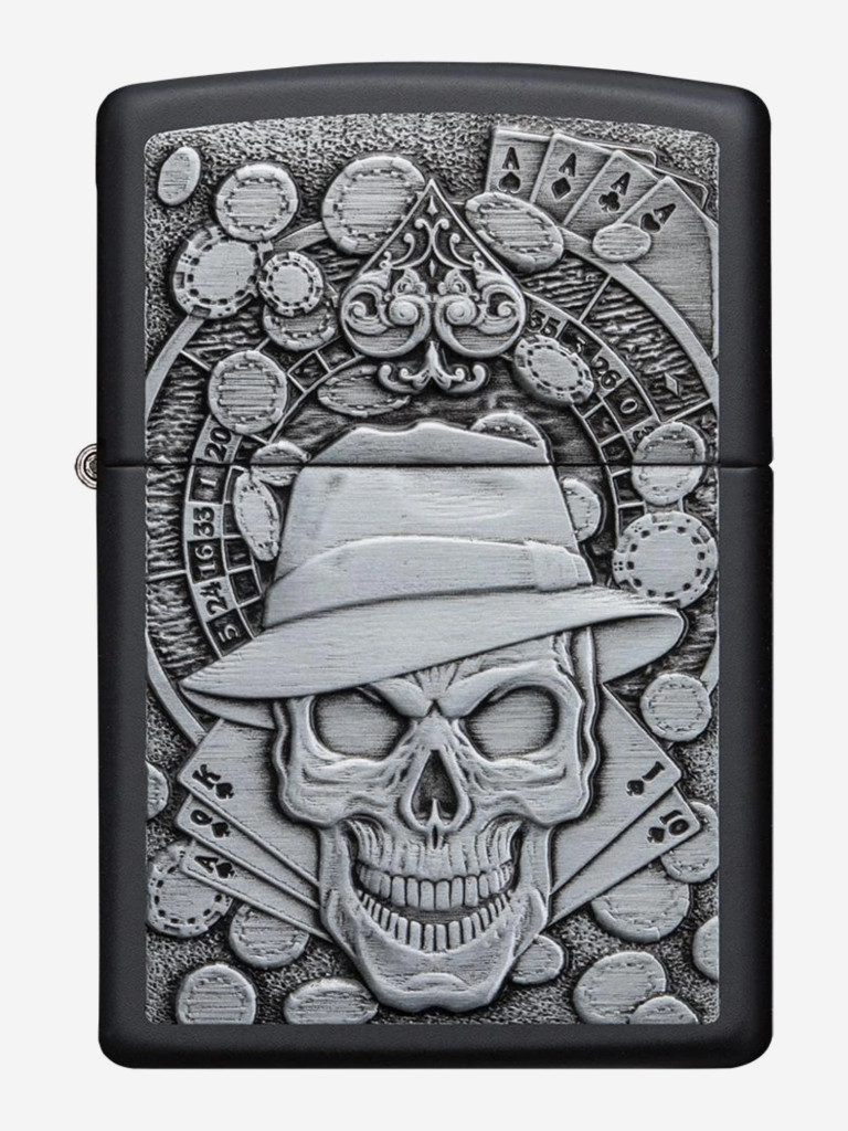 Зажигалка бензиновая ZIPPO 49183 Gambling Skull