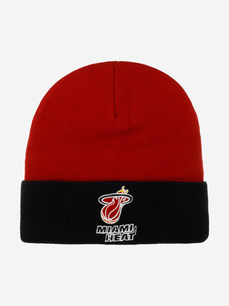 Шапка с отворотом MITCHELL NESS MN-NBA-EU174-MIAHEA-BLK Miami Heat NBA