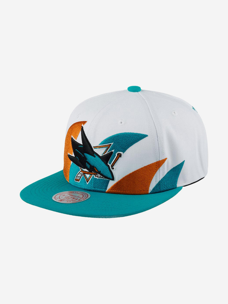 Бейсболка с прямым козырьком MITCHELL NESS 6HSSSH22088-SJSWHIT San Jose Sharks NHL