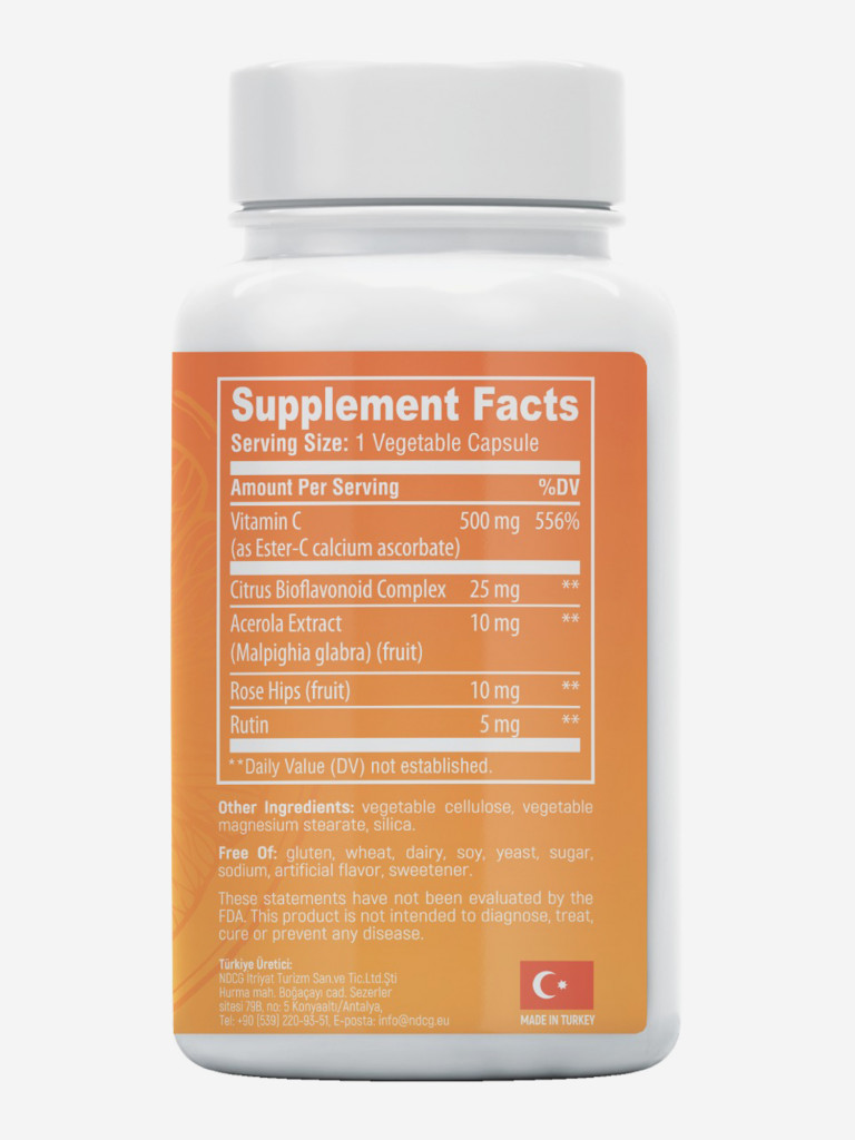 Витамин C Ester-C Plus (аскорбат кальция) с биофлавоноидами ECZANE, 500 мг, 100 капсул