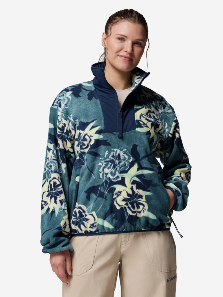 Джемпер флисовый женский Columbia Sequoia Grove Printed Half Zip