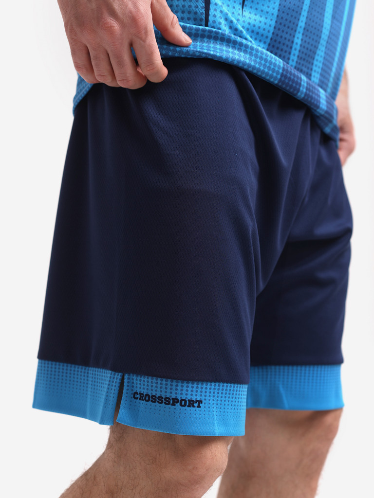 Баскетбольная форма комплект футболка с шортами CROSSSPORT Бфкм-010 голубой