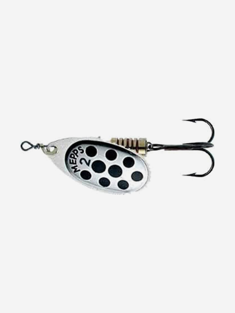 Блесна для рыбалки вертушка Mepps AGLIA PTS, 2, Silver/Black dots, 5 штук в комплекте