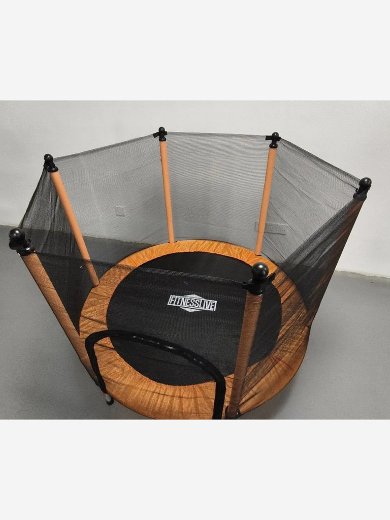 Батут детский каркасный Batutoff с защитной сеткой с прямыми ножками оранжевый