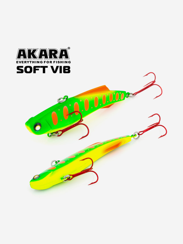 Воблер ратлин Akara Soft Vib 95мм 29г A74 виб зимний на щуку, судака