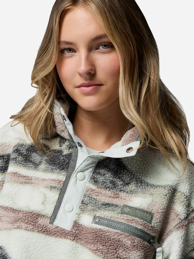Джемпер флисовый женский Columbia Helvetia II Printed Cropped Half Snap
