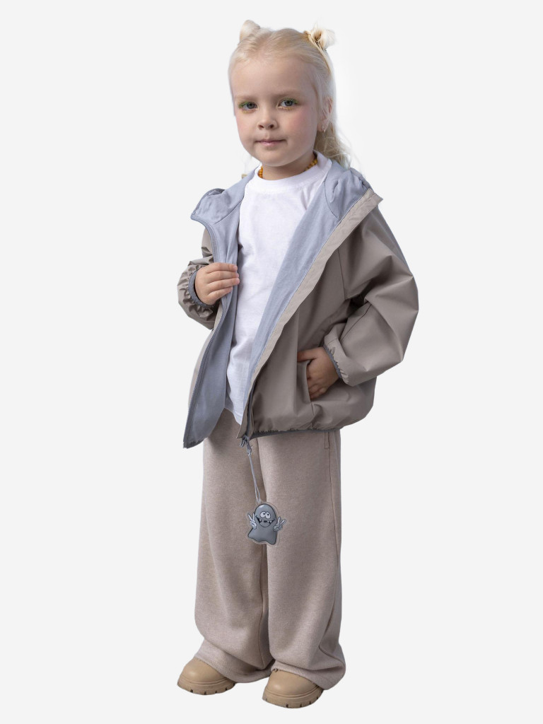 Ветровка для мальчика batik Никвэй серебристо-серый