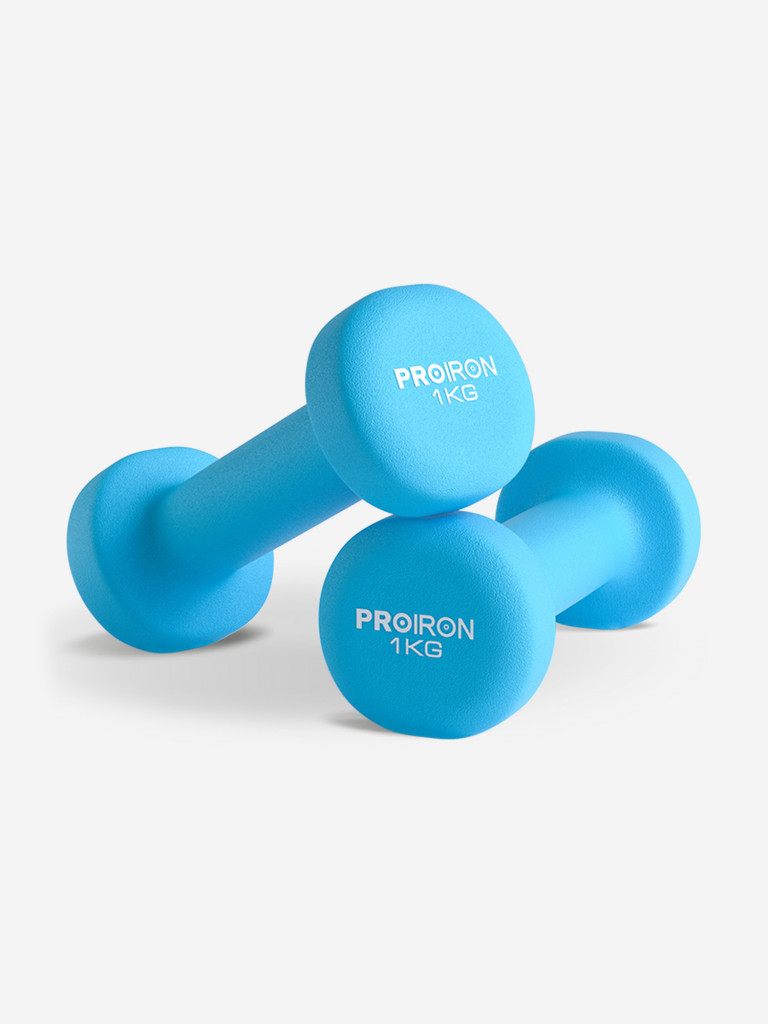 Гантели PROIRON неопреновые набор 2 шт, 1+1 кг