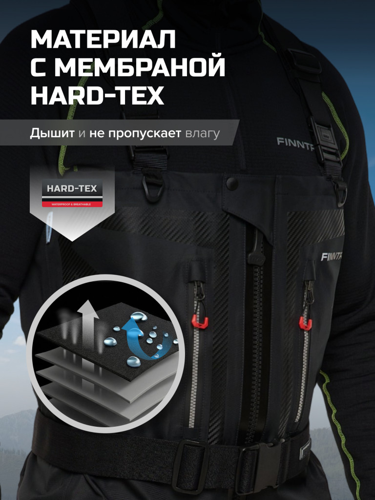 Вейдерсы мужские мембранные FINNTRAIL Speedmaster-Z с носком
