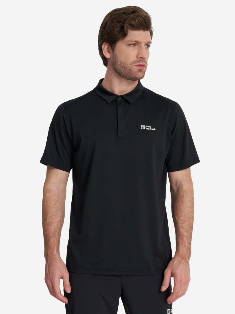 Поло мужское Jack Wolfskin Delgami 30829300299 Черный, размер 54, 56,58,50, 52,60, фото 2